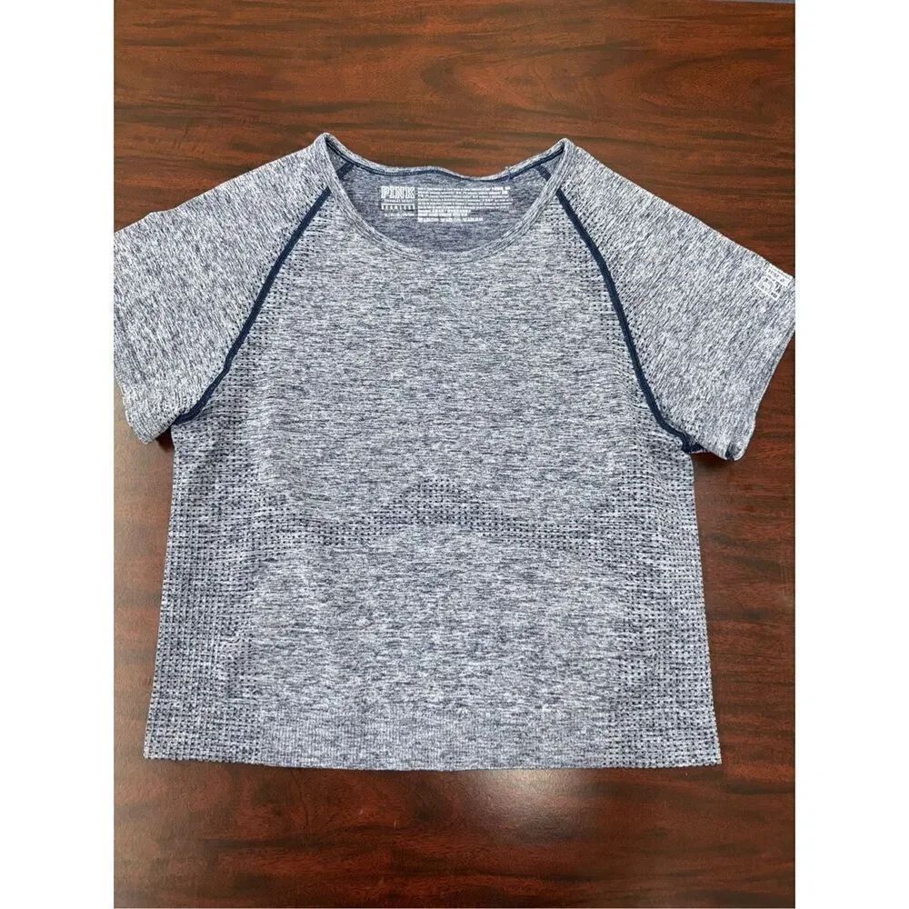 PINK Victoria’s Secret Seamless Short Sleeve Active Top Size X-Large
